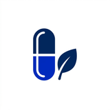 Icon of a vegetarian capsule with a leaf
