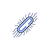 Icon of a rod-shaped lactobacillus with flagella
