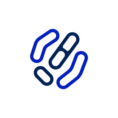 Icon of four distinct probiotic bacteria shapes