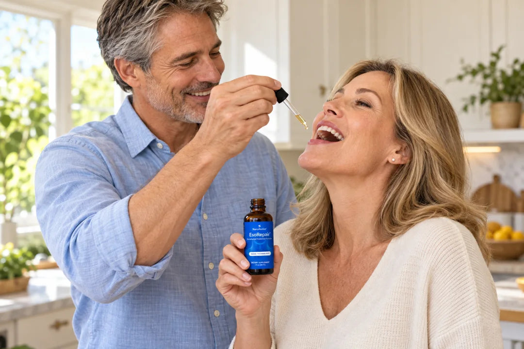 Happy couple using EsoRepair together